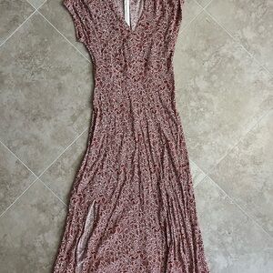 Madewell Rust and White Floral Dress